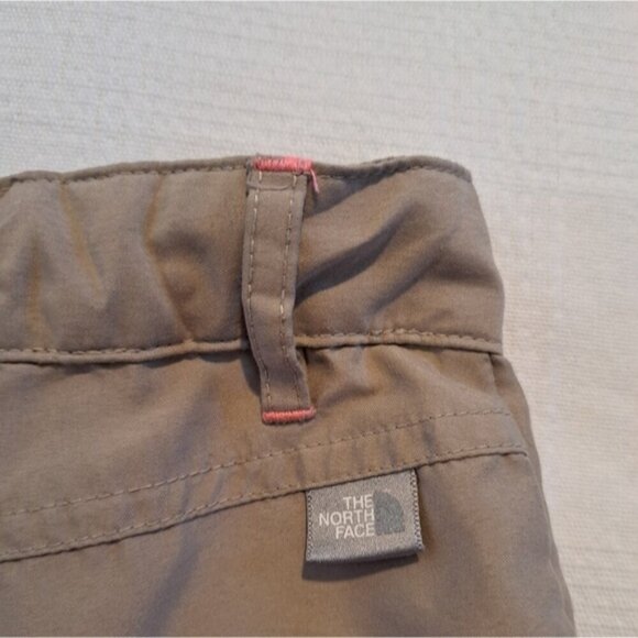 North Face girl's size Small or 7/8 Tan shorts, adjustable waist, VGUC - Picture 3 of 7